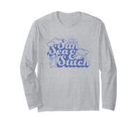 Disney Lilo & Stitch Sun Sea & Stitch Vintage Big Chest Logo Long Sleeve T-Shirt