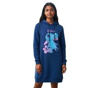 Disney Lilo & Stitch Sweat Dress for Women - Oversize Hoodie Long Sweatshirt Long Sleeve Blue