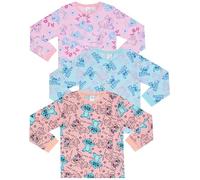Disney Lilo & Stitch, Three Pack 100% Combed Cotton Long Sleeved Tops T-Shirts - 5-6 Years 116cm Multicoloured