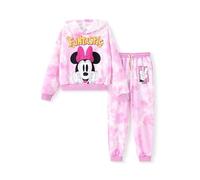 Disney Lilo & Stitch Toddler Girls' Outfit 2 Pieces Long Sleeve Hoodies and Trousers Girls Clothing Sets Pullover Tracksuit, Pink Size 4, 6-7 Jahre