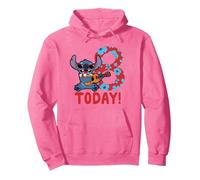 Disney Lilo & Stitch Tropical Birthday 8 Years Old Today Pullover Hoodie, Adult Unisex, Bright Pink, Large