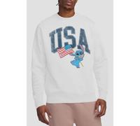 Disney Lilo & Stitch Usa Sweatshirt, White | Size: XL Disney White XL