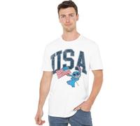 Disney LILO & Stitch USA Unisex T Shirt, White, XX-Large