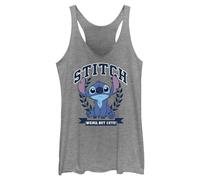 Disney Lilo & Stitch Weird But Cute Women's Racerback Tank Top, Heather Grey, Medium, Grey Mixed, M