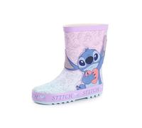 Disney Lilo & Stitch Wellies Girls - 3D Applique Wellington Rain Boots Pink | Vanilla Underground, Treaded Sole, Outline Print, Christmas, Birthday Gifts for Girls