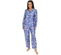 Disney Lilo & Stitch Womens and Girls Long Satin Pyjama Set Two Piece Pyjamas Silk Satin (20-22) Purple