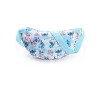 Disney Lilo & Stitch Women's Blue Bum Bag | Adjustable Sling Bag with Zip Closure | Cartoon Stitch & Angel Design | Disney Movie Merchandise | Stitch Merch