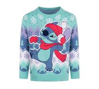Disney Lilo & Stitch Womens Christmas Jumper | 100% Acrylic Festive Knitted Sweater | Cute Winter Stitch Design | Ladies Xmas Knitwear UK Sizes 8-10 to 20-22 (UK, Numeric, 16, 18, Regular, Regular)