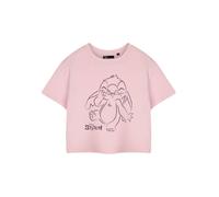(X-Large) Disney Cropped Short Sleeved T-Shirt (Womens Pink)