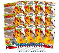 Disney Lion Guard Imagine Ink Coloring Book Set for Kids - 12 Pack No-Mess Magic Ink Lion King Coloring Books Party Supplies Party Favors Bundle