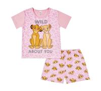 Disney Lion King Girls Pyjamas, Girls Simba Pjs Set, Official Lion King Merchandise 7-8 Years Pink