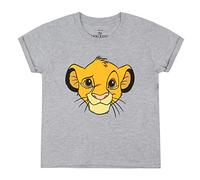 Disney Lion King Girls Simba T-Shirt, Grey Marl, 7-8 Years