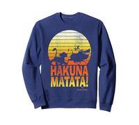 Disney Lion King Hakuna Matata Profile Sweatshirt, Adult Unisex, Navy Blue, Large