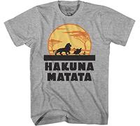 Disney Lion King Hakuna Matata T-Shirt for Adults, Premium Silver Heather Grey, Medium