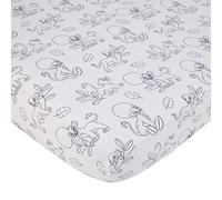 Disney Lion King Leader of The Pack Black & White Super Soft Fitted Crib Sheet, Black, White