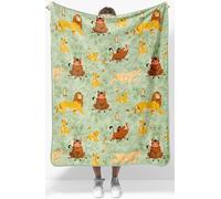 Disney Lion King Plush Throw Blanket - Measures 40 x 50 Inches - Super Soft Lightweight Fleece Safari Animals Bedding with Simba