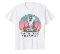 Disney Lion King Rafiki Positive Vibes Only T-Shirt, Youth, White, Medium