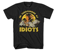 Disney Lion King Scar Surrounded by Idiots Adult T-Shirt, Black, XL