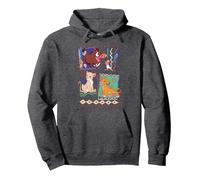 Disney Lion King Simba And Timon Pullover Hoodie, Adult Unisex, Dark Heather Grey, Large
