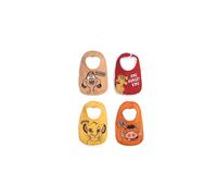 Disney Lion King Simba Timon Pumbaa 4 Pack Snap Bibs