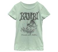 Disney Little, Big Bambi Nature Girls Short Sleeve Tee Shirt