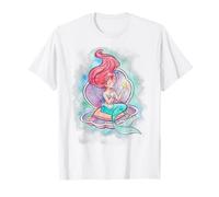 Disney Little Mermaid Ariel In Shell Watercolor T-Shirt T-Shirt