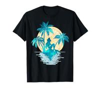 Disney Little Mermaid Island Silhouette Graphic T-Shirt T-Shirt
