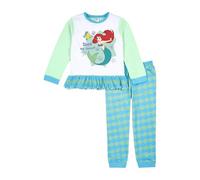 Disney Little Mermaid Pyjamas for Girls | Ariel Pjs With Frilly Waist | Mermaid Costume for Kids | Official Gift Present Merchandise - 3-4 Years Green