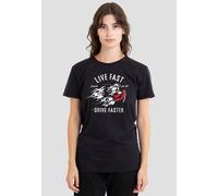 Disney Women's Live Fast, Drive Faster With Cruella De Vil T-Shirt, Black | Size: Small Disney Black S