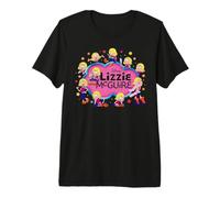 Disney Lizzie McGuire Cartoon Lizzie Multi-Poses and Logo Premium T-Shirt