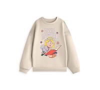 Disney Lizzie McGuire Women's Beige Sweatshirt | Classic Crew Neck with Long Sleeves | TV Programme Merchandise for Casual Wear | Lizzie McGuire Text Design Merch