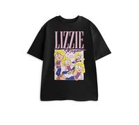 Disney Lizzie McGuire Womens Short Sleeved T-Shirt Black | Graphic Tee | Casual Wear | Crew Neck | Lizzie McGuire Merch - Large