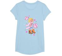 Disney Lizzy McGuire Iconic Posh Diva Retro Big Chest Logo T-Shirt, Girls, Baby Blue, X-Small
