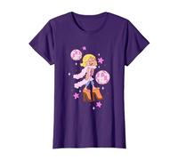 Disney Lizzy McGuire Iconic Posh Diva Retro Big Chest Logo T-Shirt, Women, Purple, Medium