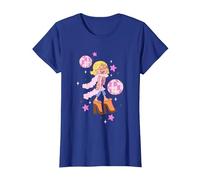 Disney Lizzy McGuire Iconic Posh Diva Retro Big Chest Logo T-Shirt, Women, Royal Blue, X-Small