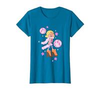 Disney Lizzy McGuire Iconic Posh Diva Retro Big Chest Logo T-Shirt, Women, Sapphire Blue, X-Large