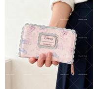 Disney Loungefly Stitch Angel Pain Bag Sakura Printed Zipper Wallet Fashion Card Slot Wallet Card Bag Girl Kids Kawaii Gift wallet