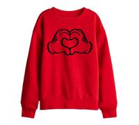 Disney Love Hands Kids Sweatshirt, Red, 12-13