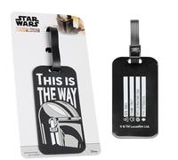 Disney Luggage Tags for Suitcase, Baggage Identification for Travel Name Address (Black Mandalorian)