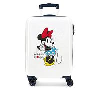 Disney Minnie Magic White Cabin Suitcase 37 x 55 x 20 cm Rigid ABS Combination Lock 33 Litre 2.8 kg 4 Double Wheels Hand Luggage