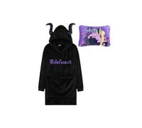 Maleficent Hoodie Blanket And Cushion 2-In-1 Disney Black One Size