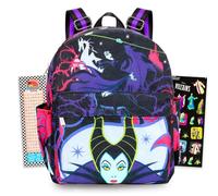 Disney Maleficent Mini Backpack for Women Set - Bundle with 12" Sleeping Beauty Small Backpack Plus Stickers, More Maleficent Mini Bag for Women, Teens, Girls