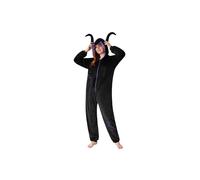 Disney Stitch Onesies for Women - Fluffy Minnie Mouse Eeyore Maleficent Onesie Pyjamas Lounge Wear - Stitch Gifts (Black Maleficent, 2XL)