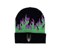 Disney Beanie Maleficent Roll Up - Black One Size - 95% Polyester 5% Elastane