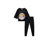 Disney Stitch Womens Pyjamas Set - Nightwear Top and Long Bottoms PJs Lounge Set Women and Teenagers S-XL Stitch Gifts (Black Baby Yoda, M)