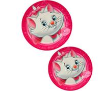 Disney Marie Aristogatti 8 Paper Plates 23 cm + 8 Plates 20 cm for Party Birthday Party