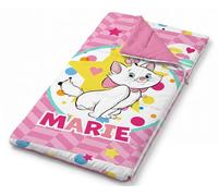 Disney Marie Cat Kids Sleeping Bag 70x140cm | Lightweight & Warm 100% Polyester Slumber Bag with Zip Closure | Ideal for School Trips, Sleepovers & Camping | Official Licensed Product