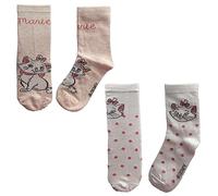 Disney Marie Cat Socks - Pack of 2 (12.5-3.5, Blush)