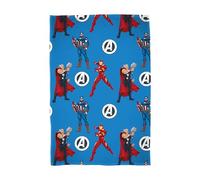 Disney Marvel Avengers Officially Licensed Fleece Blanket, Super Soft Warm Blanket | Blue Design Featuring Thor Ironman Captain America | Perfect for Home, Bedroom, Sleepovers and Camping 100 x 150 cm