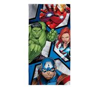Disney Marvel Avengers Officially Licensed Towel, Super Soft 100% Cotton | Heroes Design Featuring Hulk and Ironman | Perfect The Home, Bath, Beach & Swimming Pool | One Size 70cm x 140cm